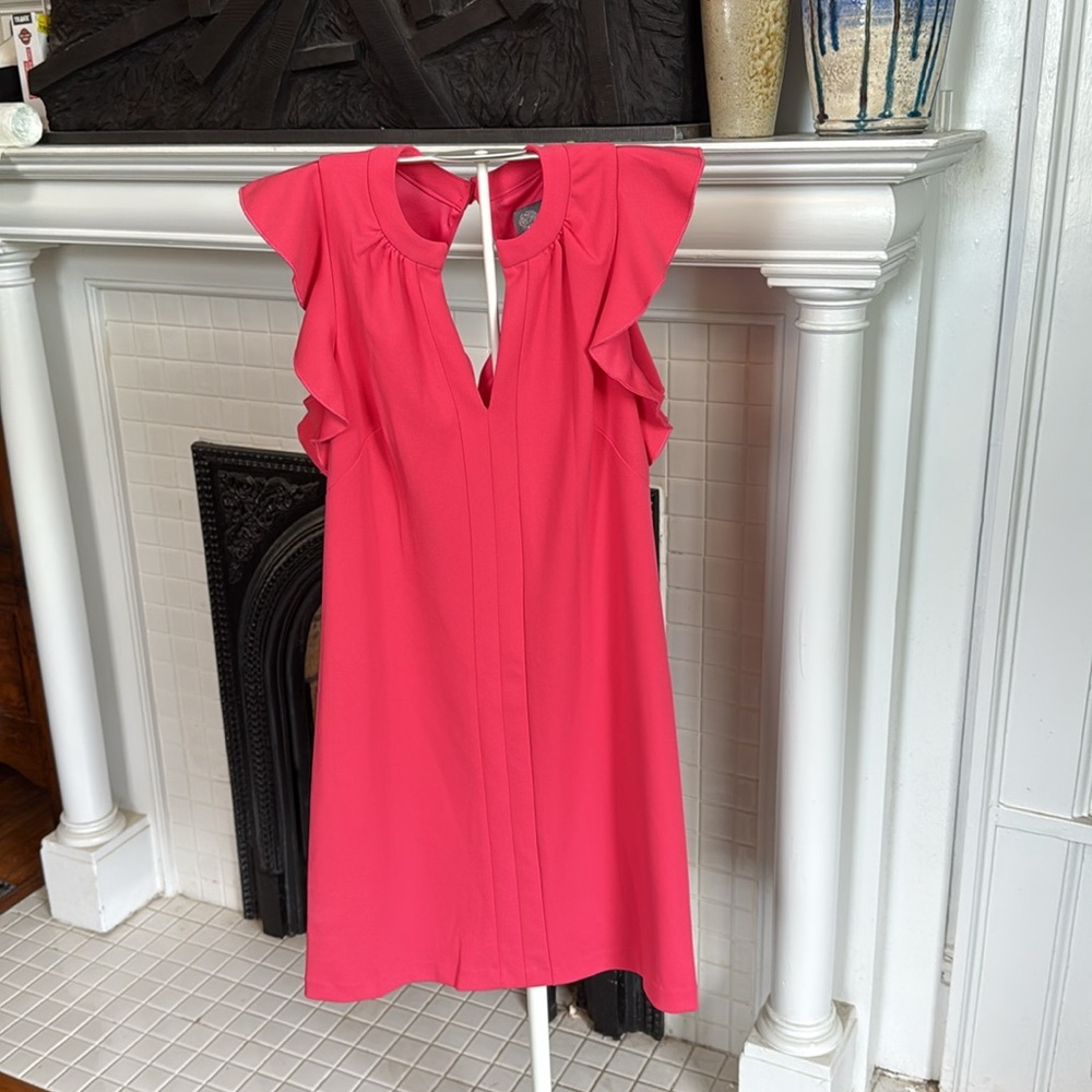 Vince Camuto Pink Flutter Sleeve‎ Sheath Dress - Picture 3 of 6